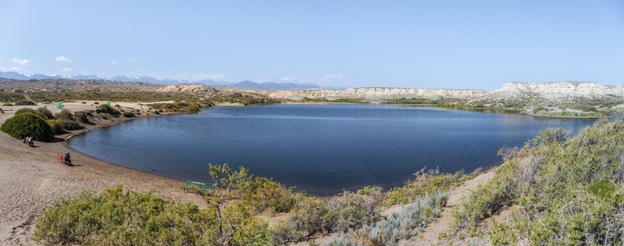 Tuz Kul Salt Lake, medicinal lake with high salt content, Issyk Kul, Kyrgyzstan