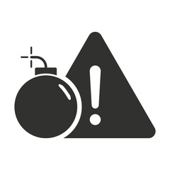 bomb risk management flat icon