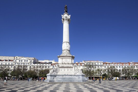 Monument to Dom Pedro IV, Rossio Square, Lisbon, Portugal