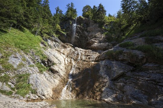 Zipfelsbach waterfalls, near Hinterstein, Bad Hindelang, Oberallg&auml;u, Allg&auml;u, Bavaria, Germany