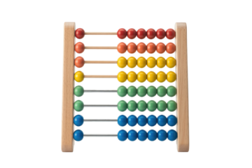 Colorful Wooden Abacus on Isolated Background