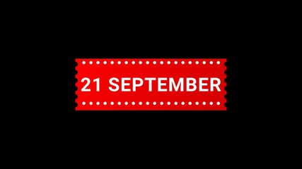 21 September Red Banner Animation with Page Turn Effect