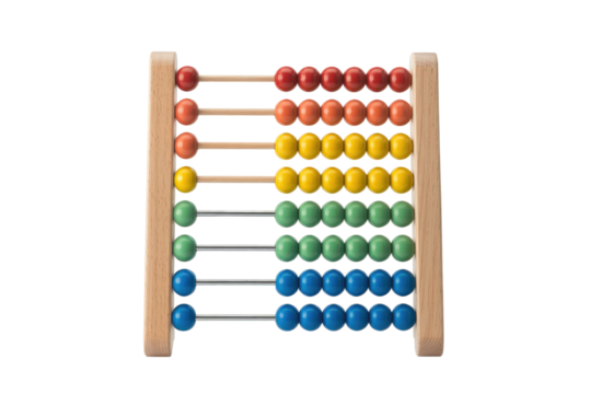 Colorful Wooden Abacus on Isolated Background - Powered by Adobe