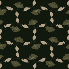 Seamless decorative elegant pattern with flowers. Print for textile, wallpaper, covers, surface. Retro stylization. For fashion fabric.