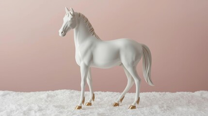 Obraz premium horse on the winter background