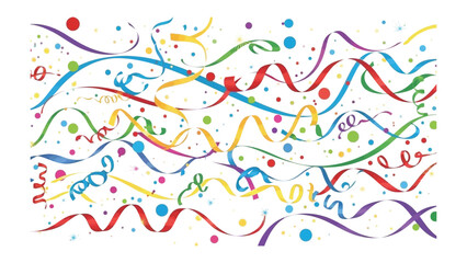 Colorful Confetti Streamers: An explosion of festive energy with vibrant ribbons and confetti creating a dynamic scene. Perfect for celebrations.