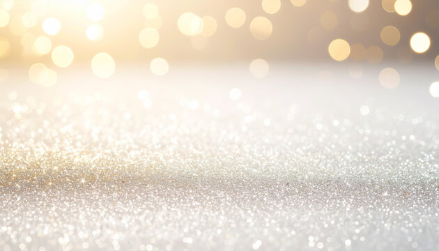 Glitzerhintergrund mit warmen Bokeh-Lichtern