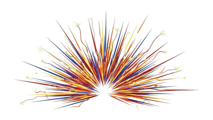 Obraz premium Explosive Burst of Energy: An abstract illustration showcasing an explosion of colors radiating from a central point, symbolizing power and dynamism. 