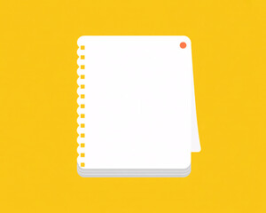 Spiral notebook icon for note taking and writing, simple vector symbol