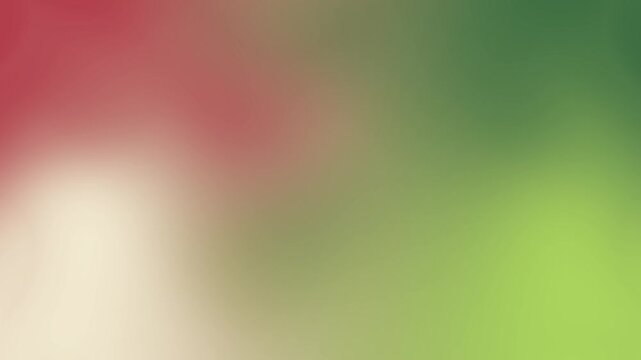 Vibrant abstract smooth gradient background transitioning from rich red to lush green with soft cream accents creating a pleasing blur effect