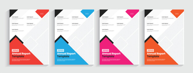 Annual report cover design, Business report cover layout