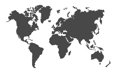 Fototapeta premium World map with state names on white background