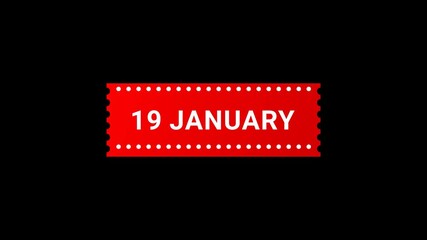 19 January Red Banner Animation with Page Turn Effect