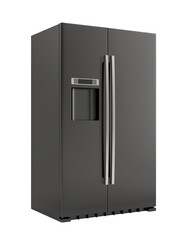 Refrigerator on white background. Isolated 3D illustration