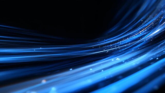 Abstract blue light stream motion
