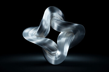 Obraz premium abstract metallic sculpture with intricate swirling patterns