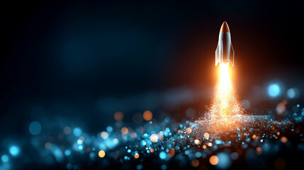 Ready to launch innovative project now with passion and energy, new beginning awaits acceleration to success in future endeavors, startup motivation concept, business launch visual