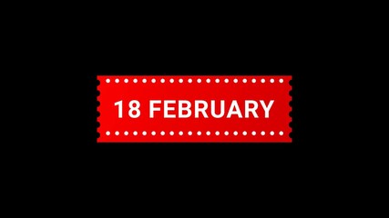 18 February Red Banner Animation with Page Turn Effect