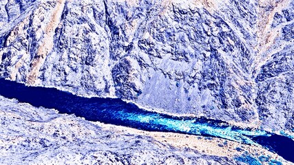 birds eye view the Grand Canyon from above mixed media