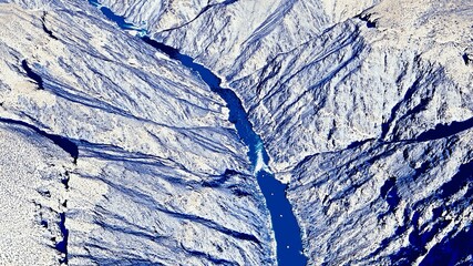 birds eye view the Grand Canyon from above mixed media