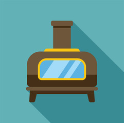 Fototapeta premium Modern wood stove emitting comforting warmth, perfect for cozy interiors