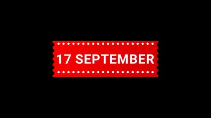 17 September Red Banner Animation with Page Turn Effect