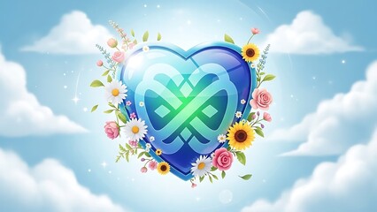 Heart of Flowers - A Symbol of Love and Beauty in the Sky.