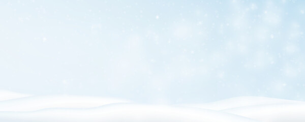 Realistic winter background, snowdrifts, snowdrifts, blizzard and wind, snow. Christmas winter landscape, 3D background with snow, vector transparent background, PNG.