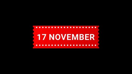17 November Red Banner Animation with Page Turn Effect