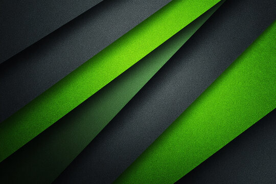 abstract diagonal lines of contrasting black and vibrant green textures
