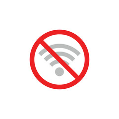 No Wi-Fi Sign, Wireless Internet Prohibited