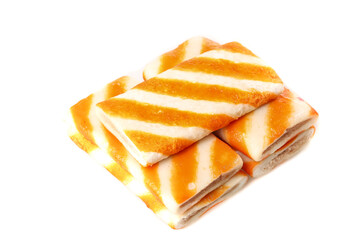 Japanese Hotpot Specialties Croquettes Wide Variety Ingredients Orange White Layered Confection Bars