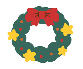 かわいいクリスマスリース_リボン