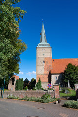 A church with a blue sky