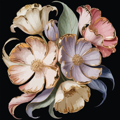 still life with white flowers