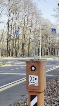 Autovelox Speed Monitoring in Metanopoli, San Donato Milanese, Italy