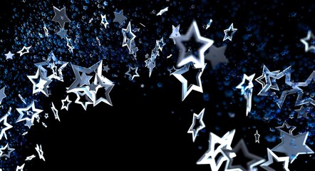 Mesmerizing abstract image of stars floating in the night sky. Perfect for backgrounds, greetings, and celestial themes. © vegefox.com