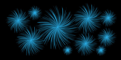 fireworks on black background