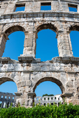 Part of the Amphitheater in Pula, Croatia