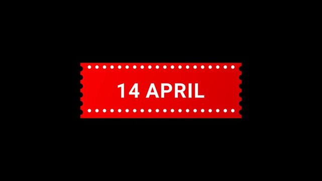 14 April Red Banner Animation with Page Turn Effect