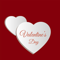 happy Valentine's Day Poster or banner with many hearts. vector illustration design