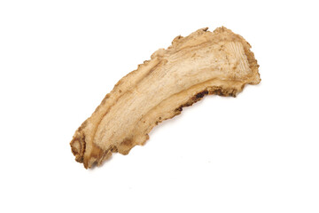 Chinese Angelica Root Slice - Traditional Herbal Medicine Ingredient on White Background