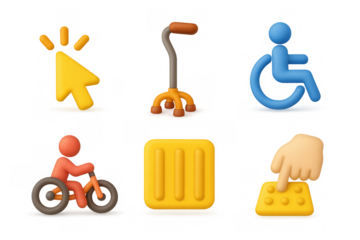 Accessibility icon collection for universal design and inclusive communication