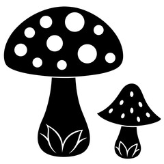 Mushroom and toadstool vector illustration