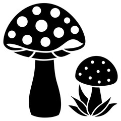 Mushroom and toadstool vector illustration