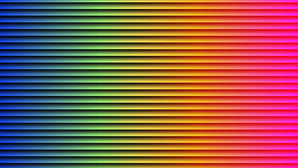 Rainbow Gradient Horizontal Stripes with Shadow Effect Background abstract