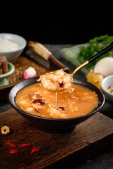 Chinese Glutinous Rice Balls in Red Date Soup