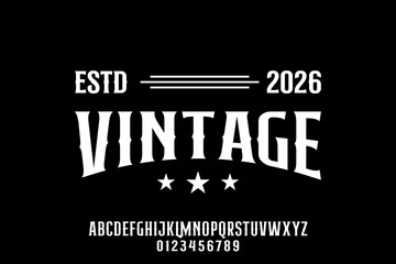 Obraz premium Vintage style logo with the word VINTAGE and ESTD 2026.