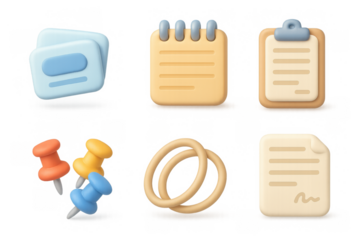 Minimalist office icons for business and organization design