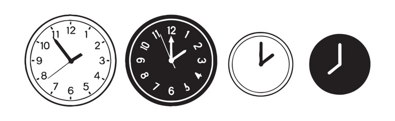 set of clocks,vector illustration of a clock,vector illustration of a watch